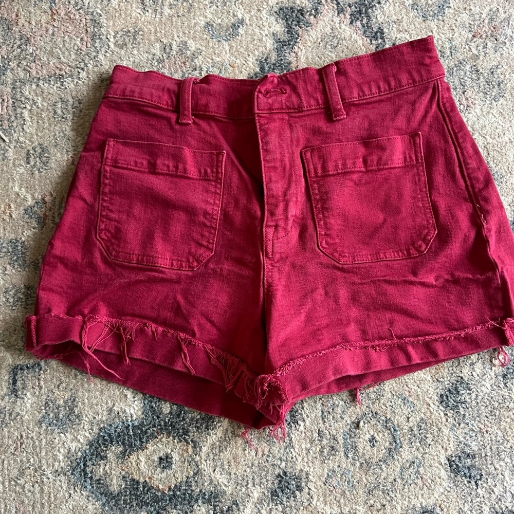 Madewell Red Denim Shorts